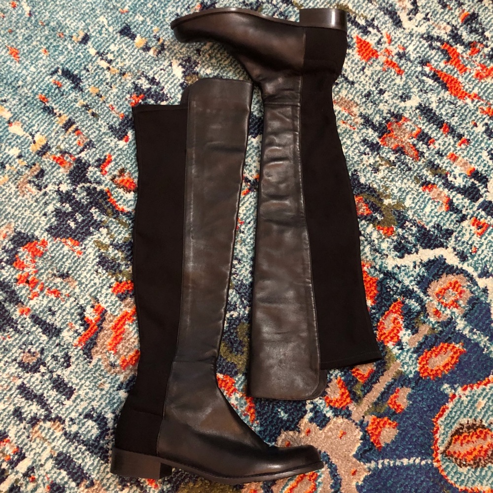 🚫SOLD🚫 Stuart Weitzman 5050 Black Nappa Boots - Picture 2 of 8